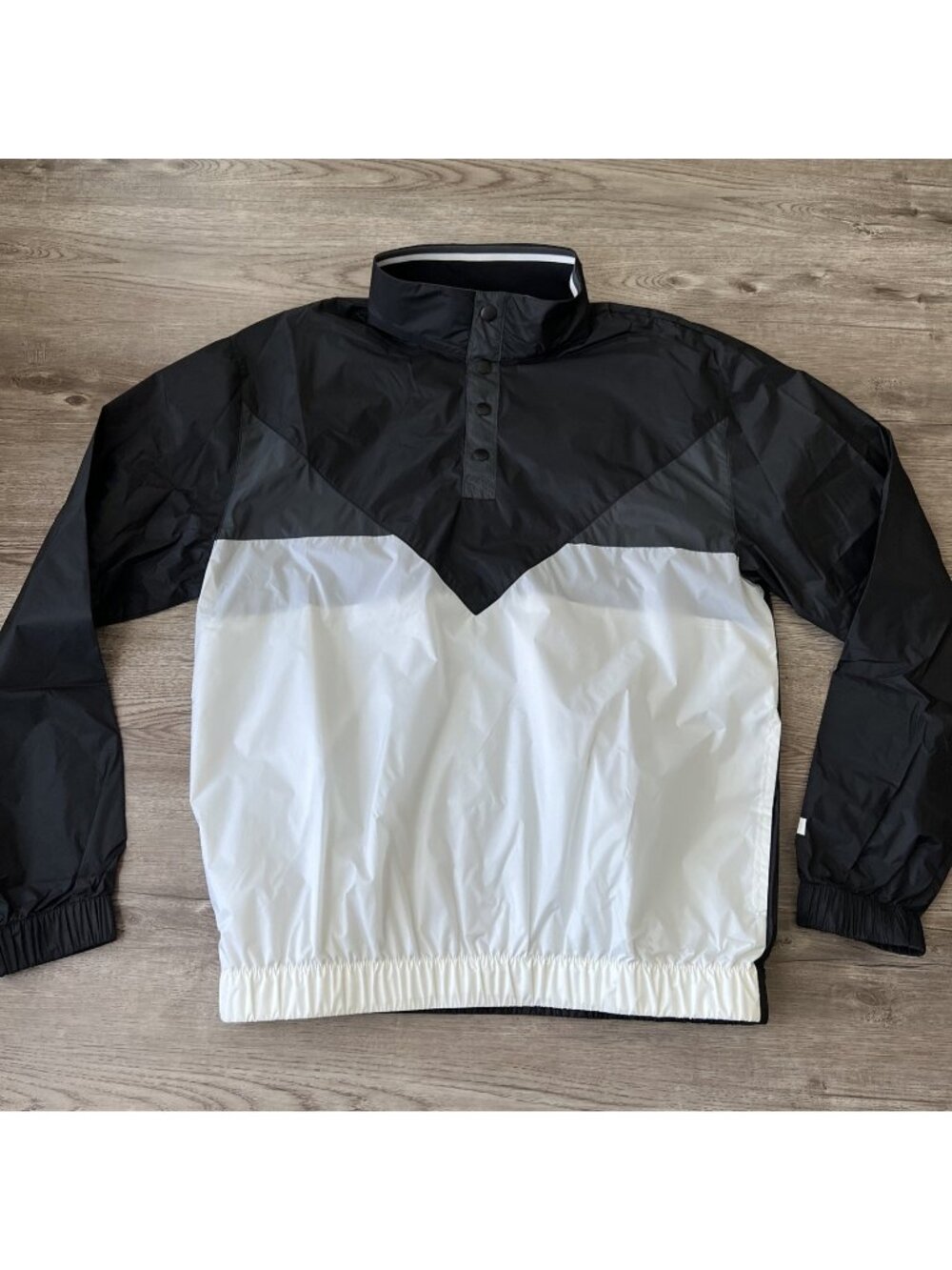 Prince Windbreaker Tennis Jacket Mens S Black White Colorblock Retro 90s NWT